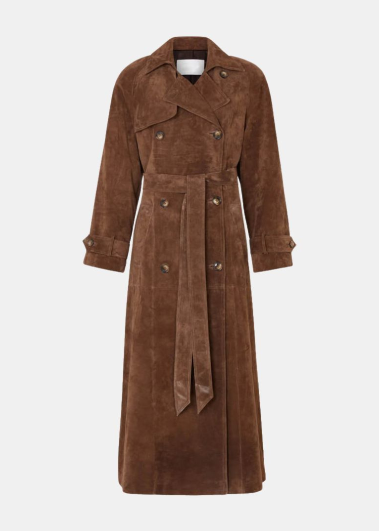 Lara Suede Trenchcoat