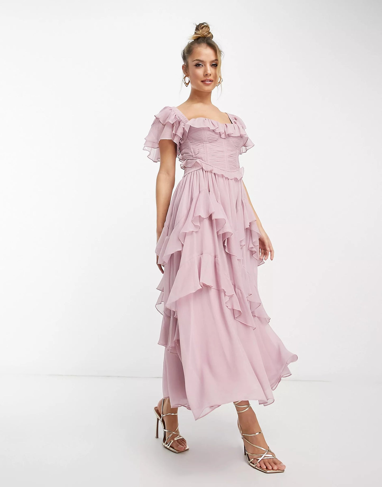 Freyna Ruffle Midi Dress
