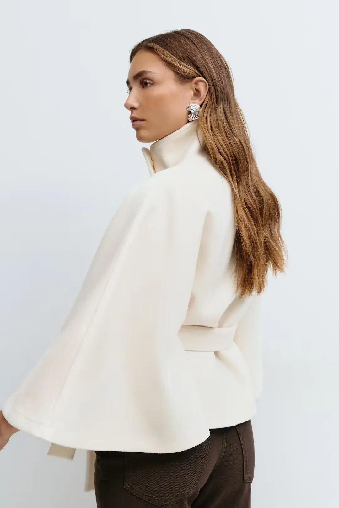 Elsie | Belt Cape Jacket