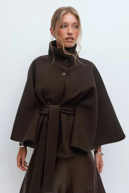 Elsie | Belt Cape Jacket