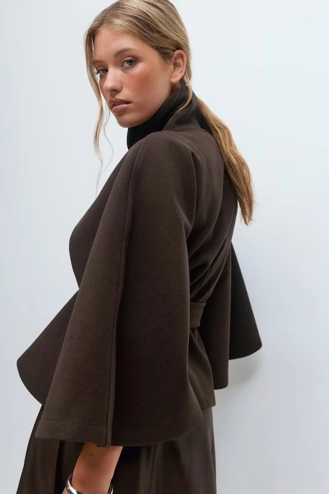 Elsie | Belt Cape Jacket