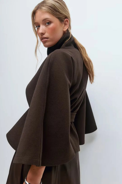 Elsie | Belt Cape Jacket