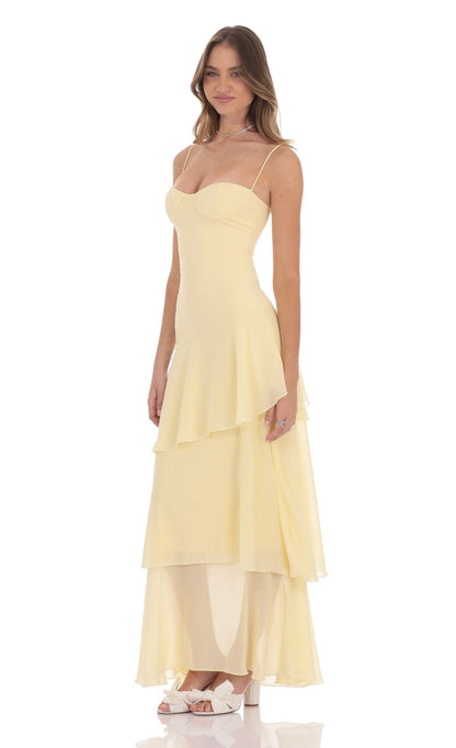 Mara Long Ruffle Maxi Dress