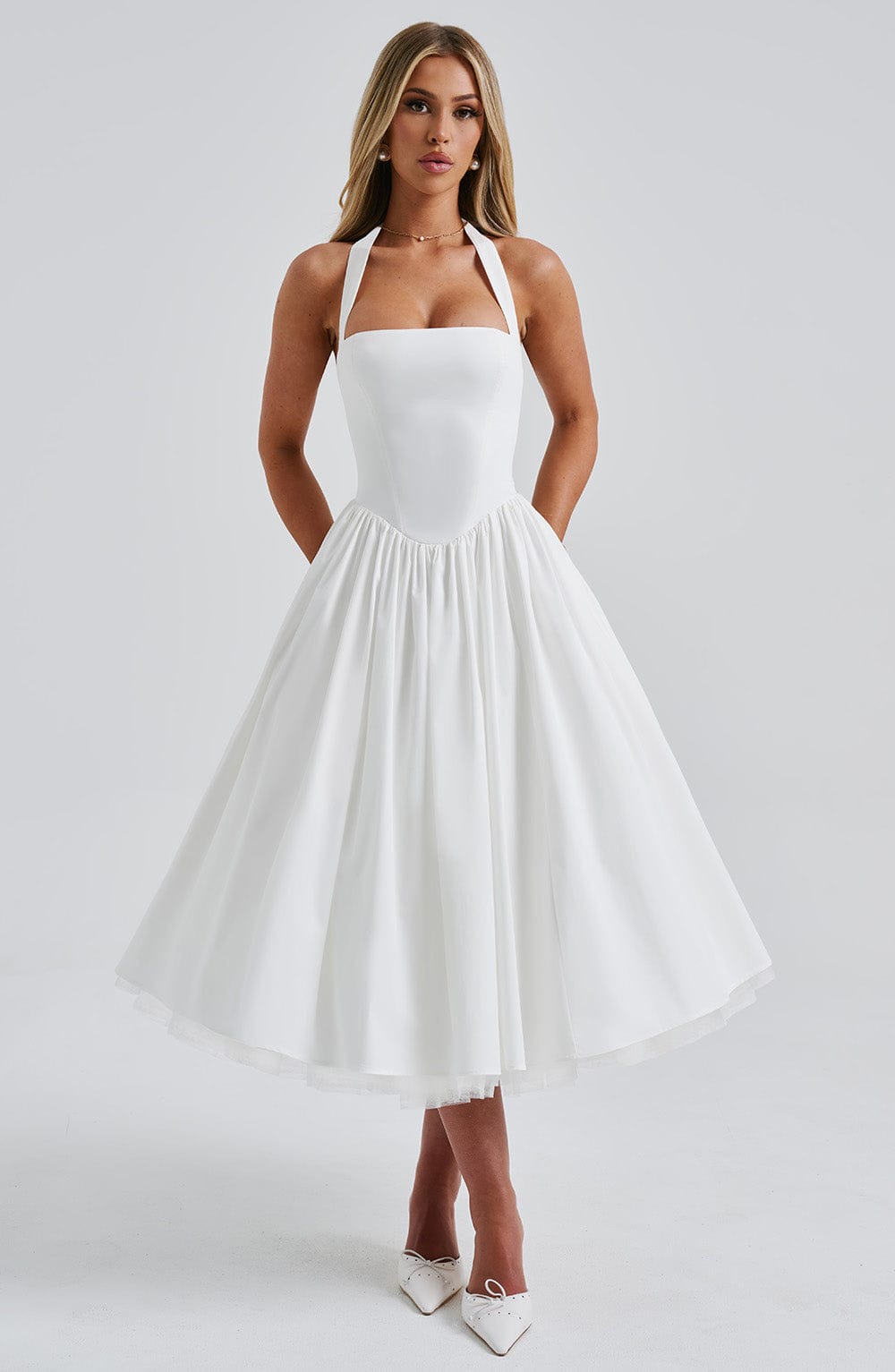 Alba Elegant Midi Dress