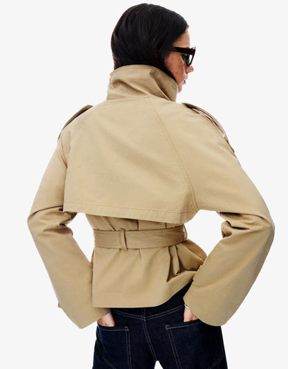 Ceora Cropped Trench