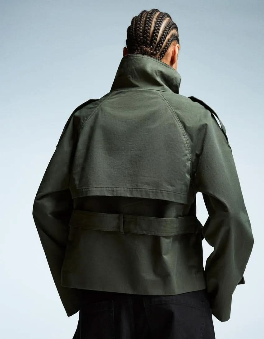 Ceora Cropped Trench