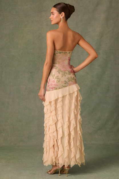 DILETTA RUFFLE MAXI DRESS