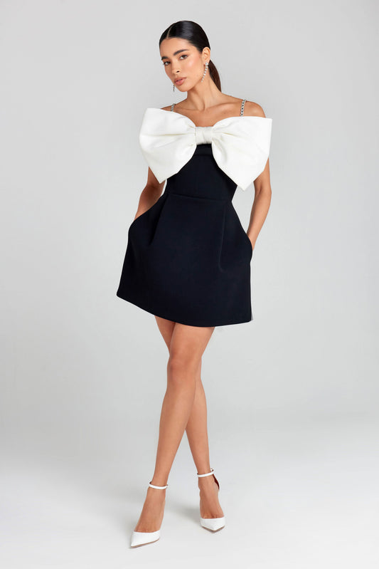 Lessy Bow Mini Dress