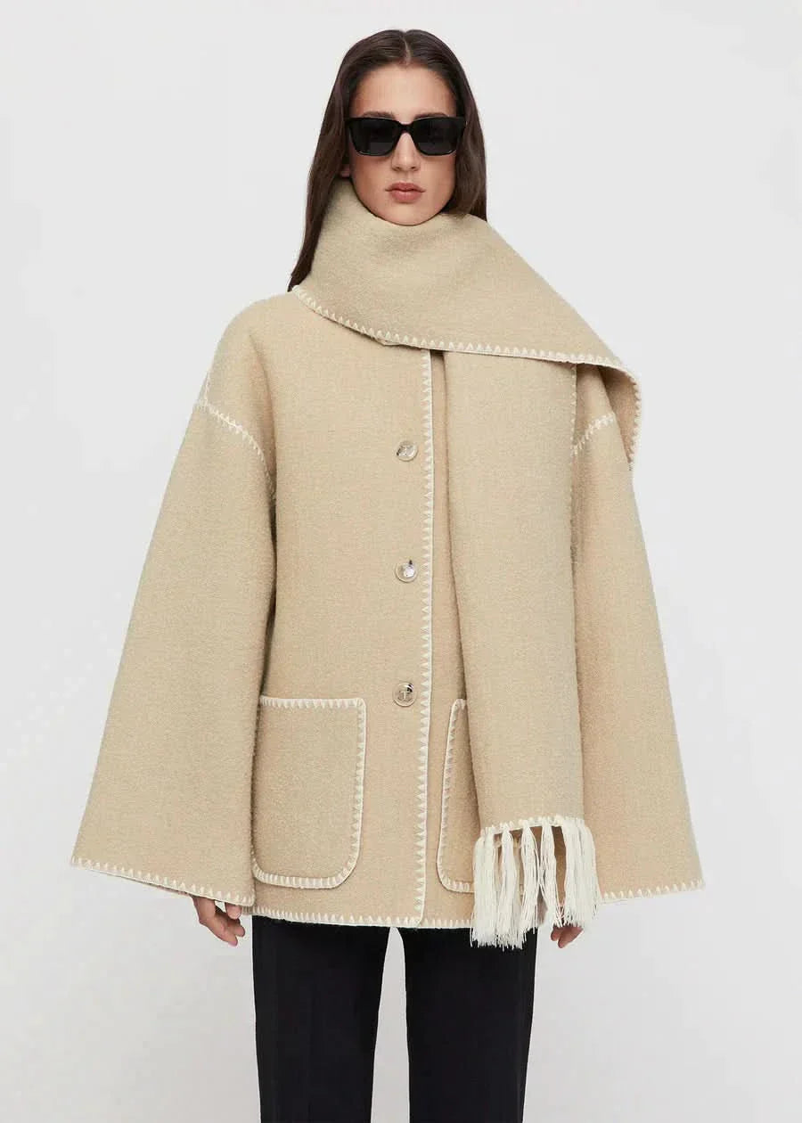 Jessy Elegant Scarf Coat