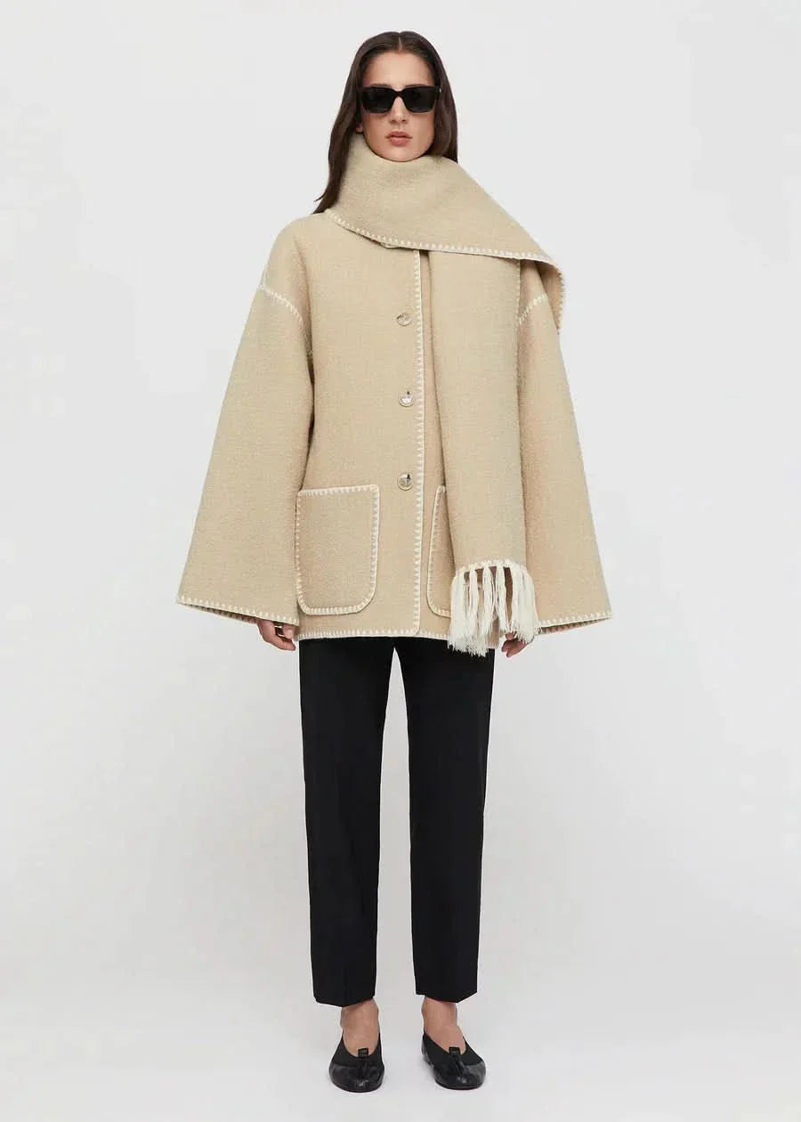 Jessy Elegant Scarf Coat