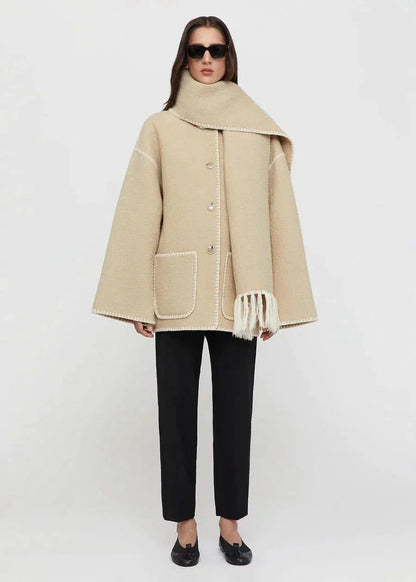 Jessy Elegant Scarf Coat