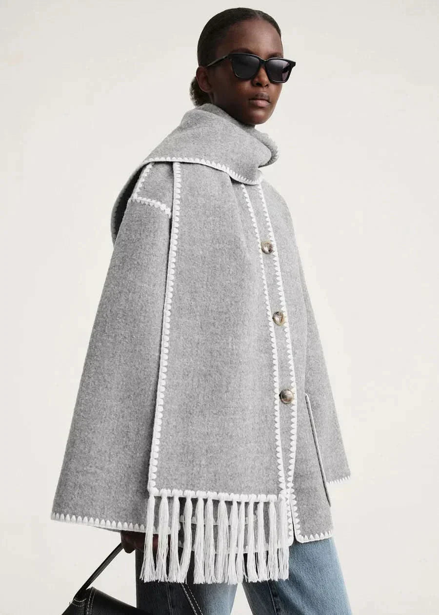 Jessy Elegant Scarf Coat