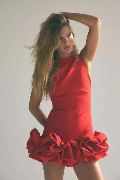 Megan Ruffle Mini Dress