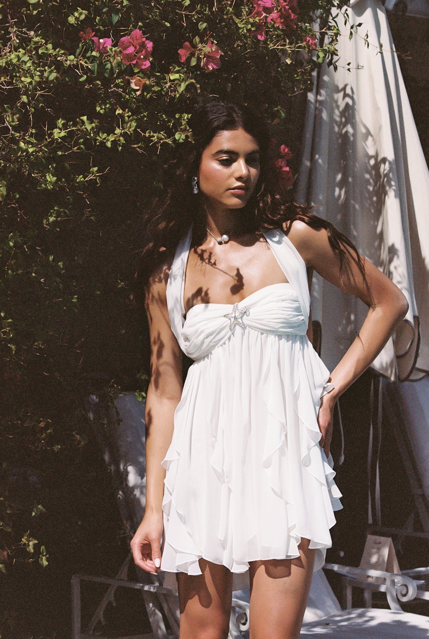 Caterina Floral Halter Dress