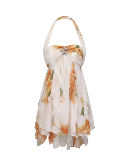 Caterina Floral Halter Dress