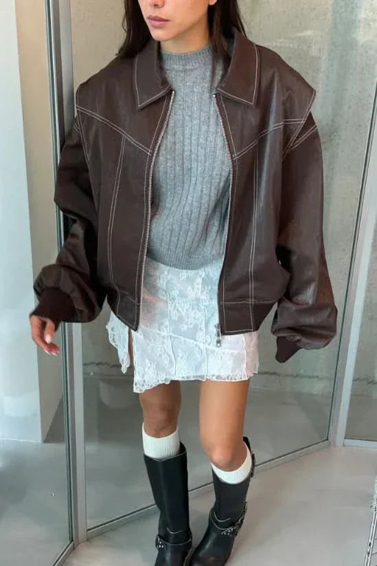 Sammyjane Red Leather Jacket