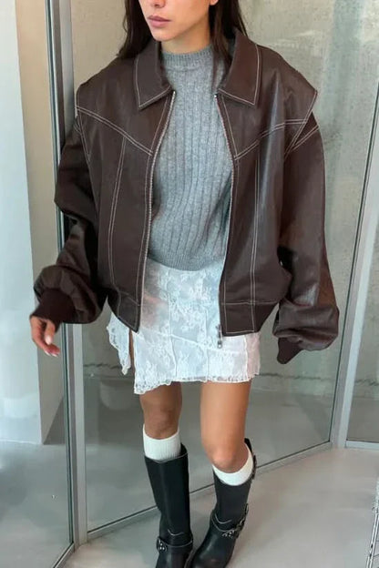 Sammyjane Red Leather Jacket