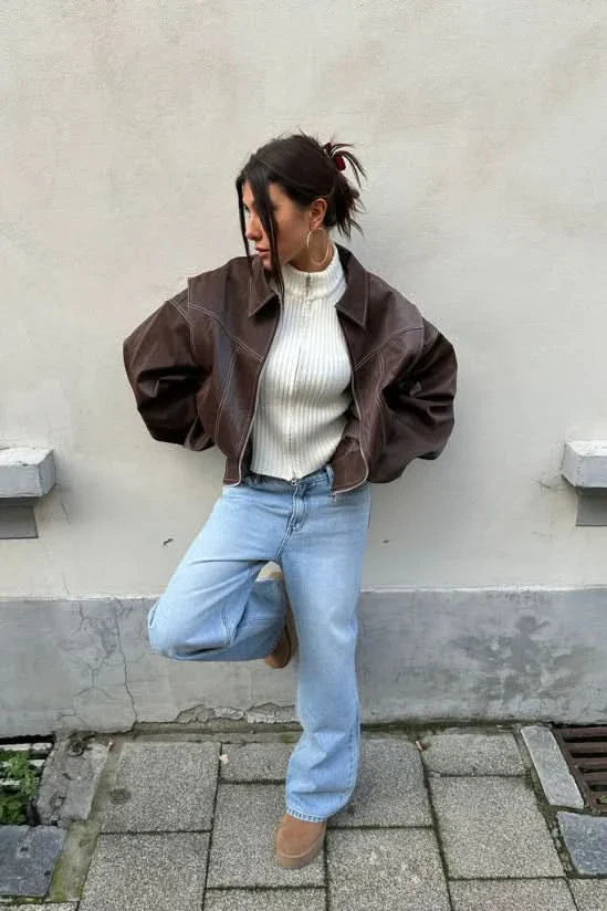 Sammyjane Red Leather Jacket