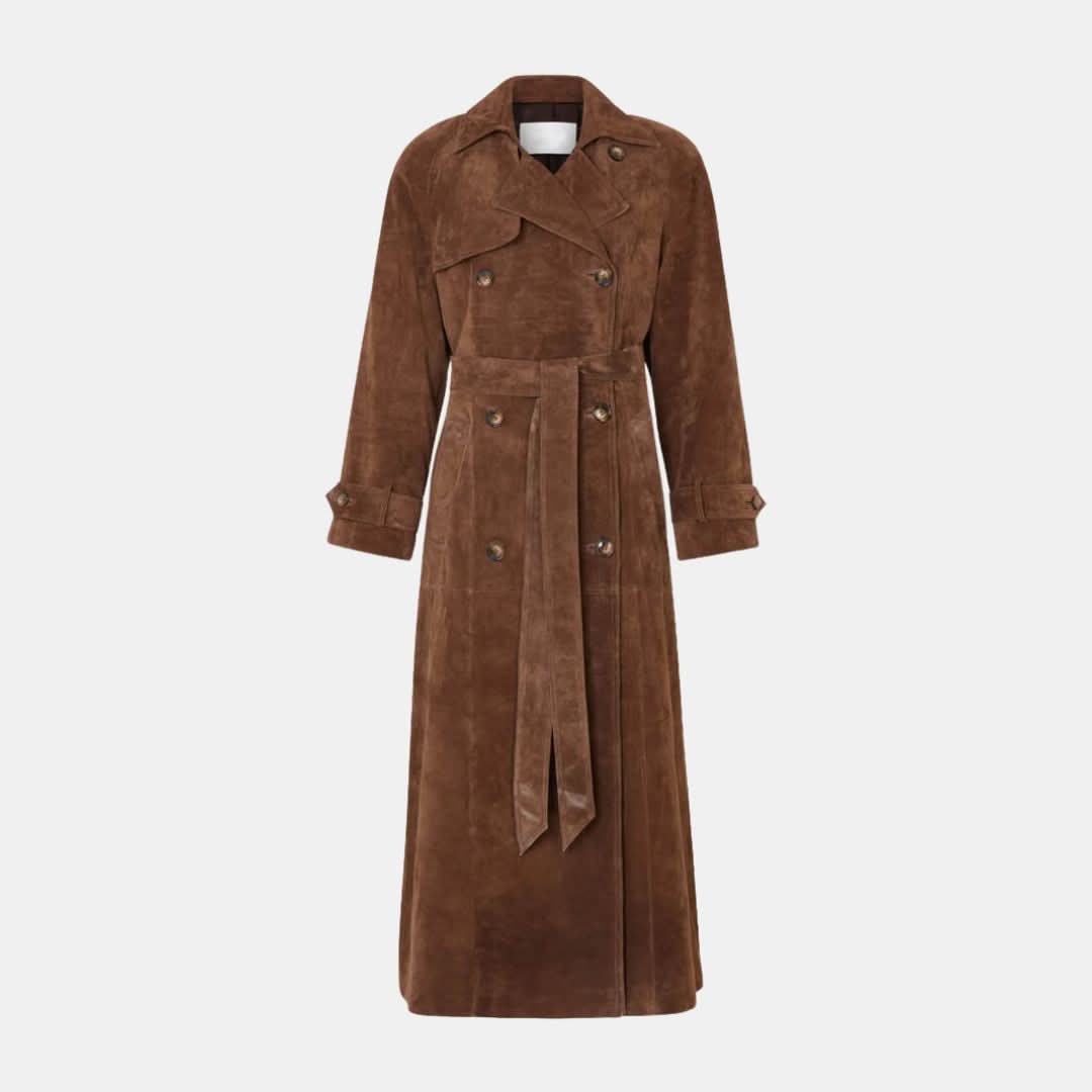Lara Suede Trenchcoat
