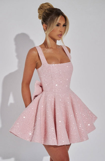 Sandy Bow Mini Dress