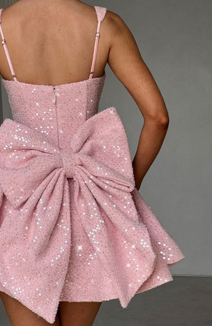 Sandy Bow Mini Dress