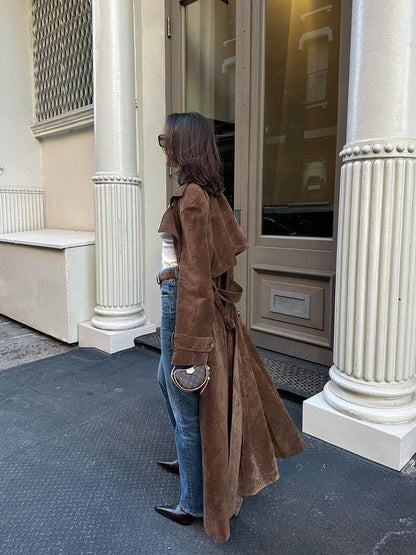Lara Suede Trenchcoat